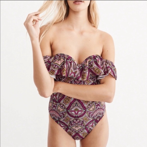 Abercrombie & Fitch offshoulder one piece swimsuit - Picture 1 of 11